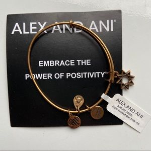 NWT Alex + Ani Rafaelian Gold 8-Point Star Bangle